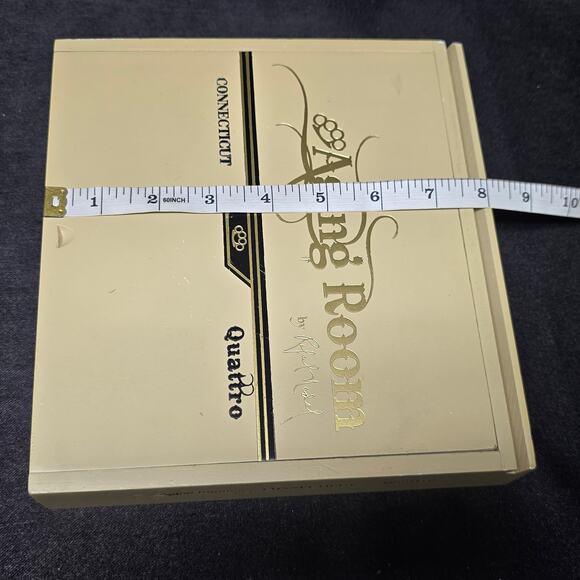 Aging Room Quattro Connecticut Empty Wood Cigar Box 8" x 9" x 2" - Picture 9 of 11